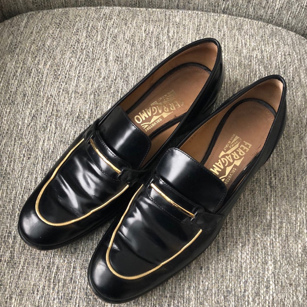 Black Salvatore Ferragamo loafers